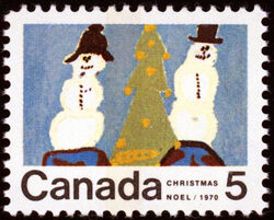 Snowmen - WCB Canada Postage Stamp | Christmas