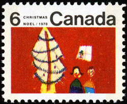 Christmas Tree - W2B Canada Postage Stamp | Christmas