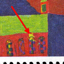 Church - W2B - Flaming Window Canada Postage Stamp | Christmas