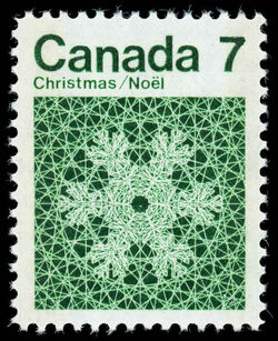 Snowflake - Green - W2B Canada Postage Stamp | Christmas