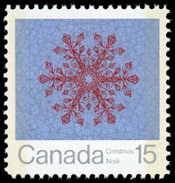 Snowflake - Light Blue - W2B Canada Postage Stamp | Christmas