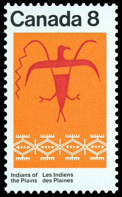 Thunderbird - Smooth MF Canada Postage Stamp | Indians of Canada, Indians of the Plains