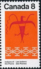 Thunderbird - Tagged - GT2 - Smooth MF Canada Postage Stamp | Indians of Canada, Indians of the Plains