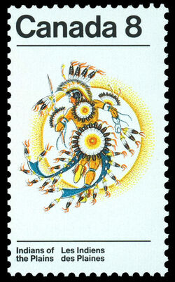 Fancy Dancer - Smooth MF Canada Postage Stamp | Indians of Canada, Indians of the Plains