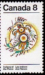 Fancy Dancer - Tagged - GT2 - Ribbed - NF Canada Postage Stamp | Indians of Canada, Indians of the Plains