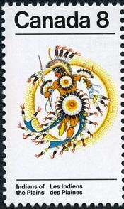 Fancy Dancer - Tagged - GT2 - Smooth MF Canada Postage Stamp | Indians of Canada, Indians of the Plains