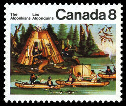 Micmac Indians - HB Canada Postage Stamp | Indians of Canada, The Algonkians