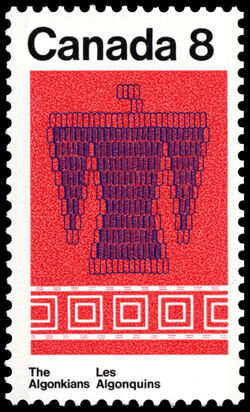 Thunderbird - Transparent HB Canada Postage Stamp | Indians of Canada, The Algonkians