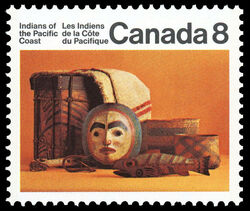 Artifacts - HF Back Canada Postage Stamp | Indians of Canada, Indians of the Pacific Coast