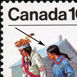 Ceremonial Costume - DF - Red Dot Above Roof Canada Postage Stamp | Indians of Canada, The Iroquoians