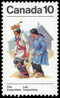Ceremonial Costume - LF Canada Postage Stamp | Indians of Canada, The Iroquoians