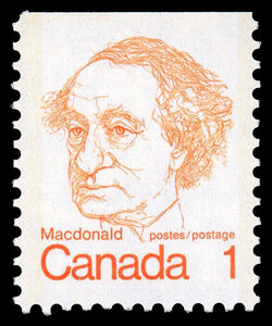 Macdonald - Booklet Single - MF Canada Postage Stamp | Caricature Definitives