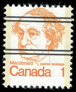 Macdonald - DF - Precanceled Canada Postage Stamp | Caricature Definitives