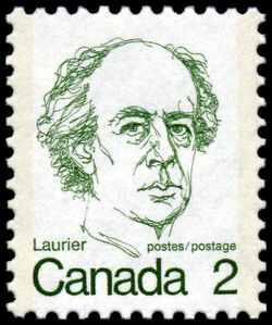 Laurier - DF / MF - Ribbed Horizontally Canada Postage Stamp | Caricature Definitives