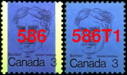 Borden - LF - Untagged Error Canada Postage Stamp | Caricature Definitives