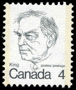 King - DF / HF - Ribbed Horizontally Canada Postage Stamp | Caricature Definitives