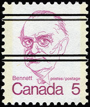 Bennett - LF - Precanceled Canada Postage Stamp | Caricature Definitives