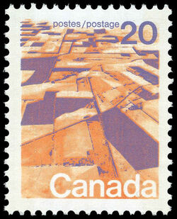 Prairie Mosaic - W2B - LF / DF - Ribbed Vertically - Perf 12.5 X 12 Canada Postage Stamp