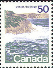 Canadian Seashore - Type I - OP2 3mm - DF - Ribbed Vertically Canada Postage Stamp