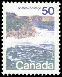 Canadian Seashore - OP2 - LF - Ribbed Vertically Canada Postage Stamp