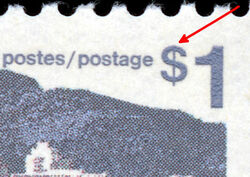 Vancouver - Redrawn - Short $ Flaw Canada Postage Stamp