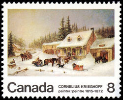 Cornelius Krieghoff, Painter, 1815-1872 - F / F - GT2 Canada Postage Stamp