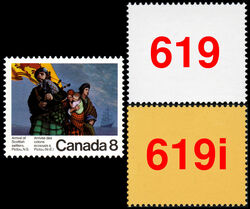 Arrival Of Scottish Settlers, Pictou, N.S. - Yellow Paper Canada Postage Stamp
