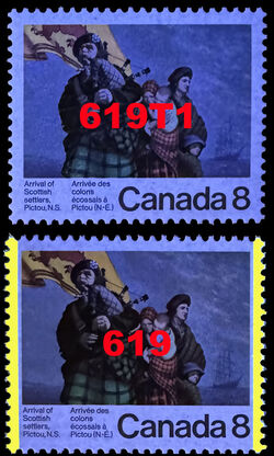 Arrival Of Scottish Settlers, Pictou, N.S. - Untagged Error Canada Postage Stamp