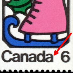 Ice Skate - Black Doubled Canada Postage Stamp | Christmas