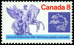 Universal Postal Union, 1874-1974 - F Canada Postage Stamp