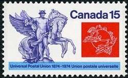 Universal Postal Union, 1874-1974 - HB - Smooth Canada Postage Stamp