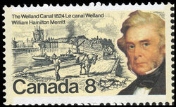 William Hamilton Merritt, The Welland Canal, 1824 - LF Canada Postage Stamp