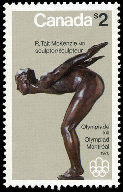 The Plunger - Dull Canada Postage Stamp | 1976 Olympic Games, Sculptures