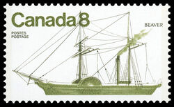 Beaver - Dull Canada Postage Stamp | Ships of Canada, Coastal Ships