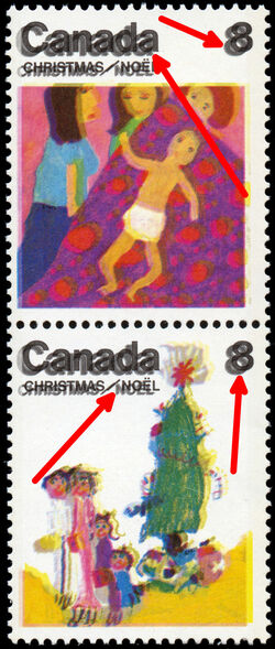 Family - Pair - Black Triple Printed Canada Postage Stamp | Christmas