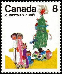 Family - Untagged Error Canada Postage Stamp | Christmas