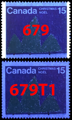 Trees - Untagged Error Canada Postage Stamp | Christmas