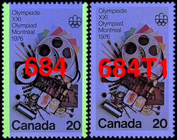 Communications Arts - Untagged Error Canada Postage Stamp | 1976 Olympic Games, Arts & Culture Programme