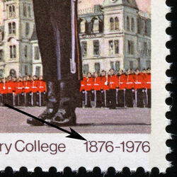 Wing Parade - 1*876 Variety Canada Postage Stamp | Royal Military College, 1876-1976
