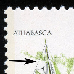 Athabasca - Break In Rigging Below Smoke Canada Postage Stamp | Ships of Canada, Inland Vessels