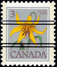 Canada Lily, Lilium Canadense - NF / NF - Precanceled Canada Postage Stamp | Wildflowers of Canada