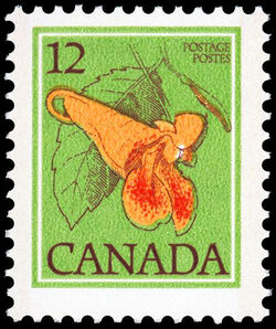 Jewelweed, Impatiens Capensis - DF / MF Canada Postage Stamp | Wildflowers of Canada