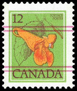 Jewelweed, Impatiens Capensis - DF / DF - Precanceled Canada Postage Stamp | Wildflowers of Canada