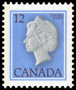 Queen Elizabeth II - Blue - DF / LF Canada Postage Stamp | Queen Elizabeth Definitives
