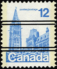 Parliament Buildings - Blue - DF - Precanceled Canada Postage Stamp | Parliament Buildings