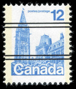 Parliament Buildings - Blue - LF - Precanceled Canada Postage Stamp | Parliament Buildings