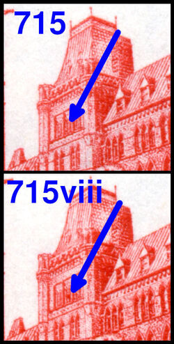 Parliament Buildings - Red - Closed Blind Canada Postage Stamp | Parliament Buildings