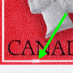 Queen Elizabeth II - Red - Booklet Single - Notch In Lower Frame Canada Postage Stamp | Queen Elizabeth Definitives