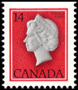 Queen Elizabeth II - Red - Booklet Single Canada Postage Stamp | Queen Elizabeth Definitives