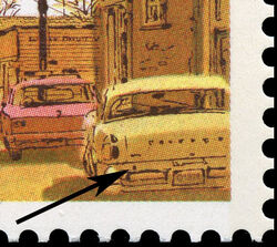 Prairie Street Scene - Lithography - Dented Bumper Canada Postage Stamp | Streets of Canada